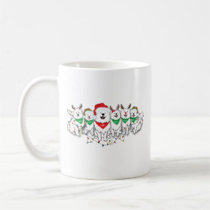 Taza De Café Santapaws con luces de Navidad