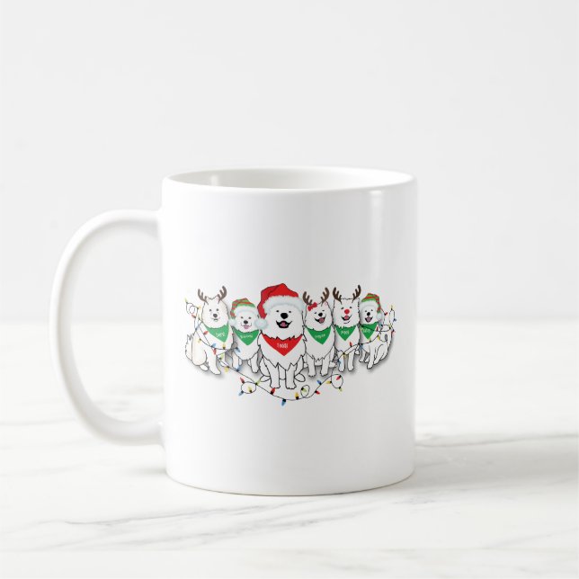 Taza De Café Santapaws con luces de Navidad (Izquierda)