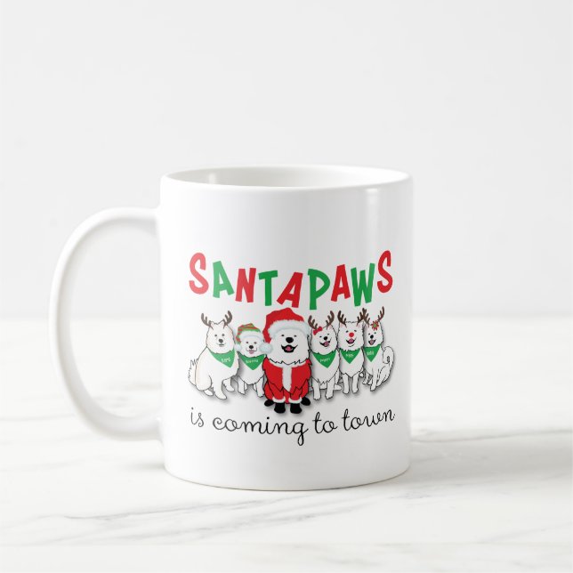 Taza De Café Santapaws está llegando a la ciudad (Izquierda)