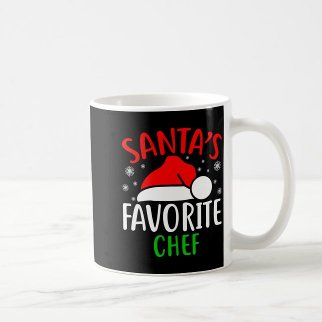 Taza De Café Santas Favorite Chef Funny Christmas Xmas Santa Lo (Derecha)