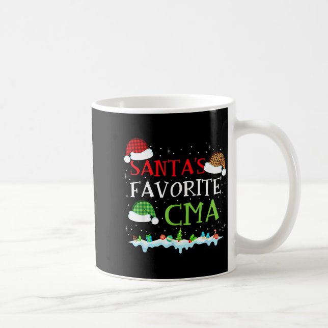 Taza De Café Santa's Favorite Cma Fun Christmas Medical Istant  (Derecha)