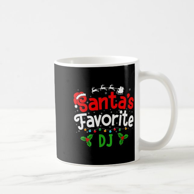 Taza De Café Santa's Favorite Dj Christmas Party  (Derecha)
