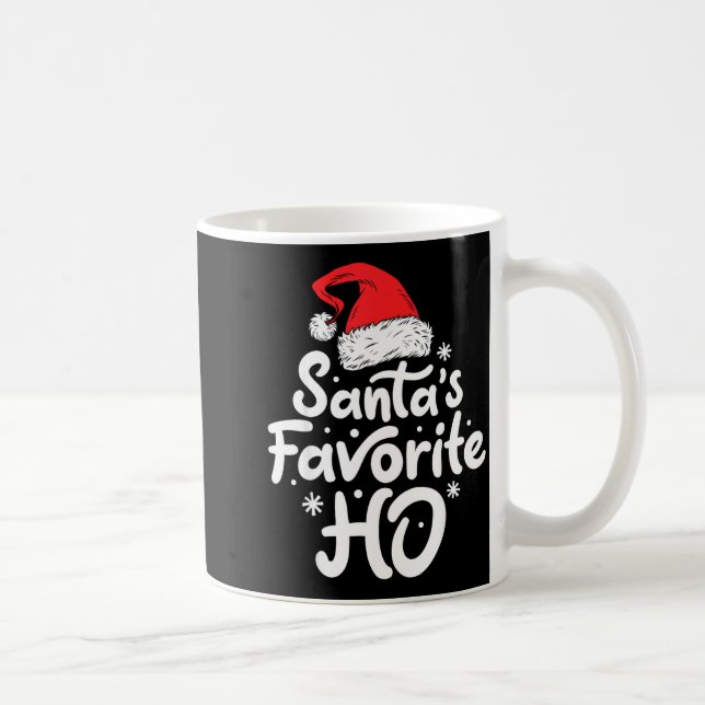 Taza De Café Santa's Favorite Ho Funny Christmas Women Xmas San (Derecha)