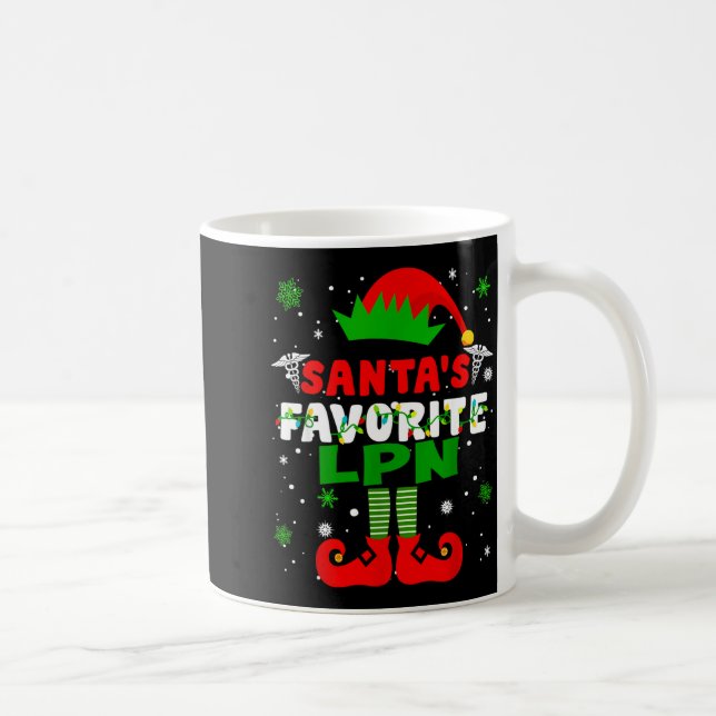 Taza De Café Santa's Favorite Lpn Funny Christmas  (Derecha)
