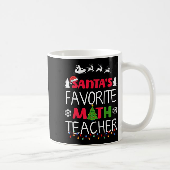 Taza De Café Santa's Favorite Math Teacher Christmas Mathematic (Derecha)
