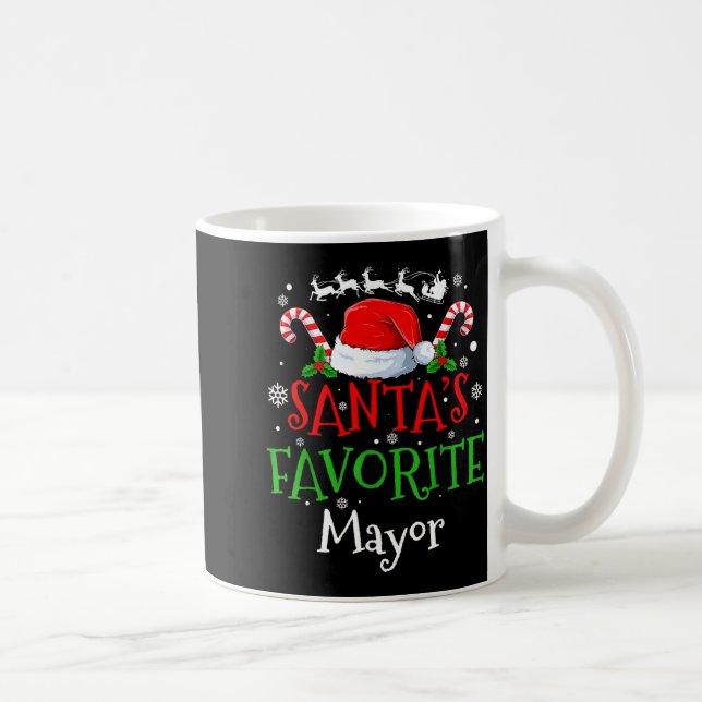 Taza De Café Santa's Favorite Mayor Christmas Party  (Derecha)