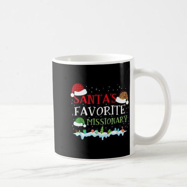 Taza De Café Santa's Favorite Missionary Fun Christmas  (Derecha)