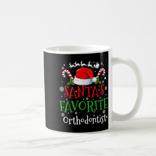 Taza De Café Santa's Favorite Orthodontist Christmas Party  (Derecha)