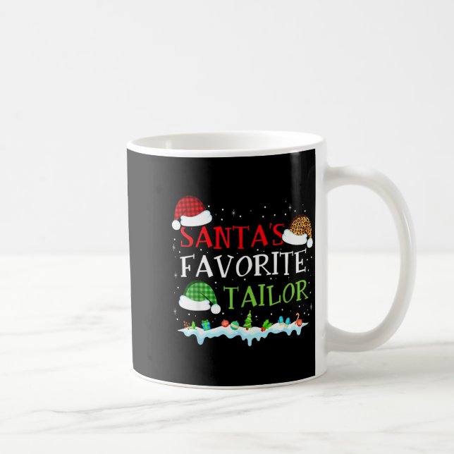 Taza De Café Santa's Favorite Tailor Fun Christmas Alterations  (Derecha)