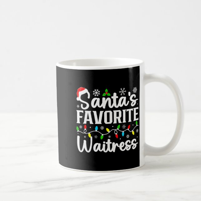 Taza De Café Santa's Favorite Waitress Funny Christmas Family M (Derecha)