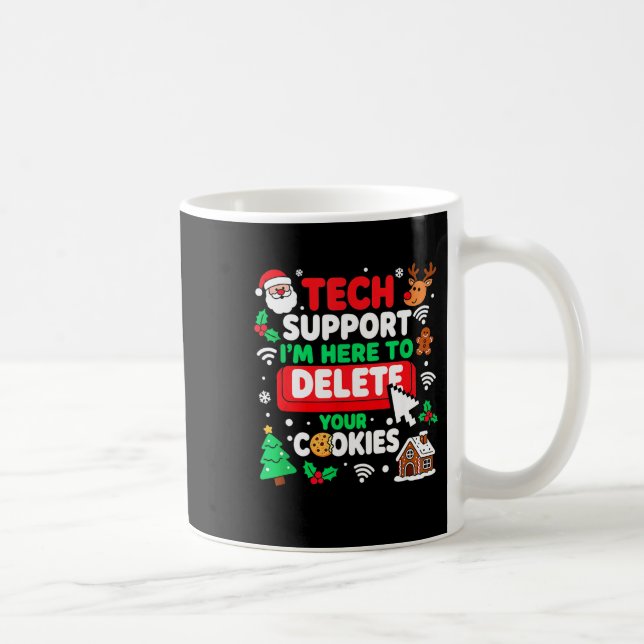 Taza De Café Santa's Tech Suprt Rebooting Christmas Computer Me (Derecha)