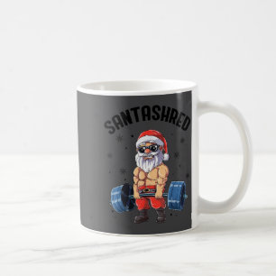 Taza De Café Santashred divertido meme de Santa Navidad gimnasi
