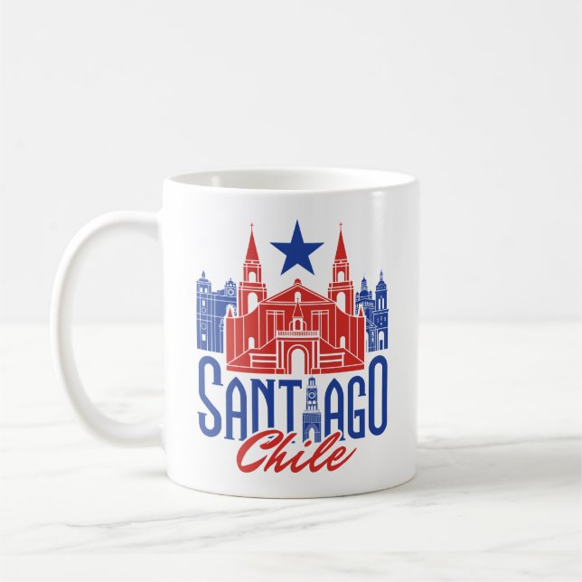 Taza De Café Santiago Chile: Vacaciones chilenas de recuerdo pa (Izquierda)
