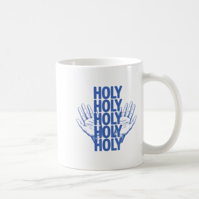 Taza De Café Santo Santo Culto Diseño Alabanza Cristiana Bib (Derecha)