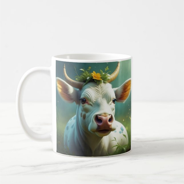 Taza De Café Santo Vaca, Necesito Un Café Gracioso (Izquierda)