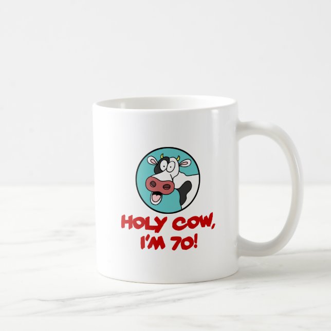 Taza De Café Santo Vaca tengo 70 años (Derecha)