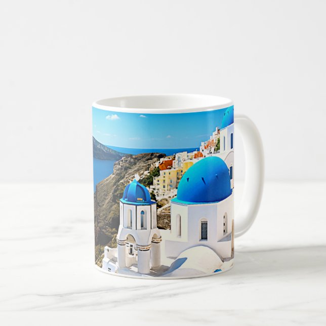 Taza De Café Santorini Grecia (Anverso derecho)