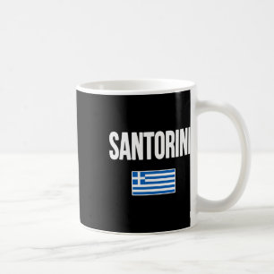 Taza De Café Santorini Grecia Souvenir Bandera Griega Vacacione