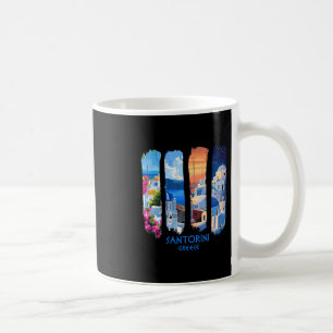Taza De Café Santorini Grecia Thira Pincelada Viaje Recuerdo