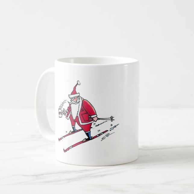 Taza De Café Sapo de esquí de Santa (Anverso izquierdo)