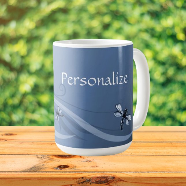 Taza De Café Sapphire Dragonflies Coffee Mug (Sapphire Dragonflies Coffee Mug)