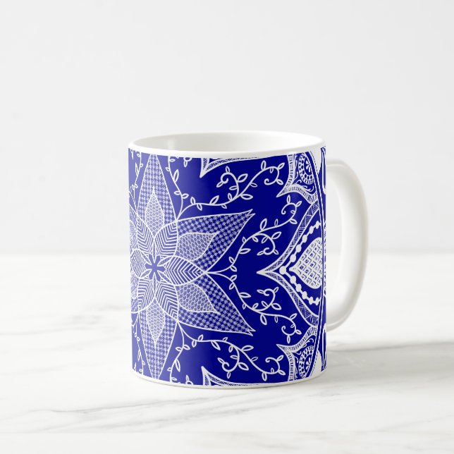 Taza De Café Sapphire Mandala (Anverso derecho)