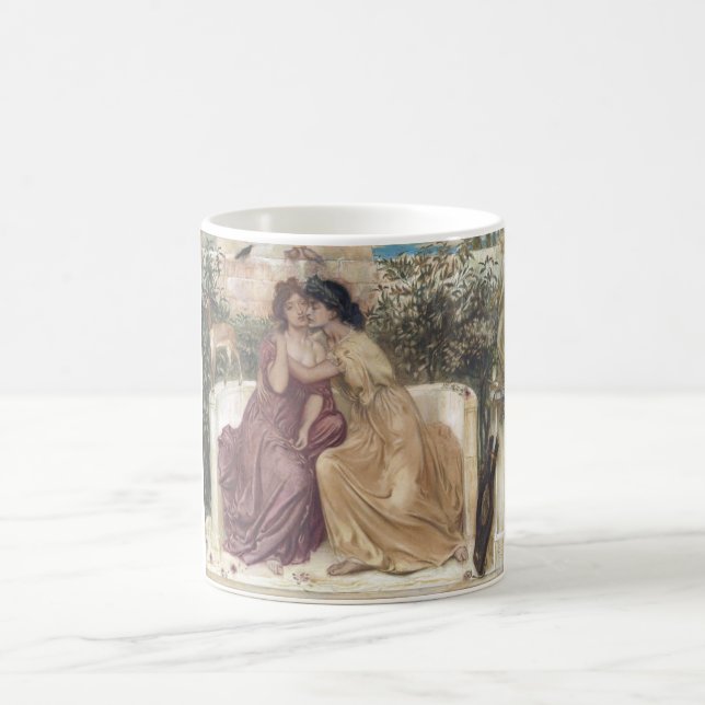 Taza De Café Sappho y Erinna en un jardín griego (amor de lesbi (Centro)