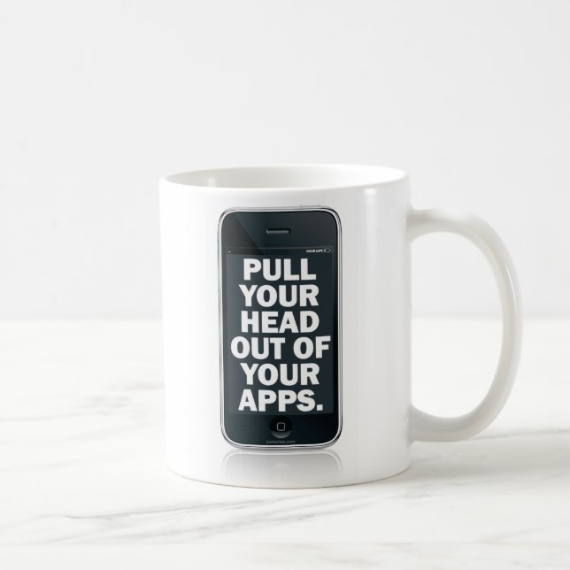 Taza De Café Saque de su cabeza su apps. (Derecha)