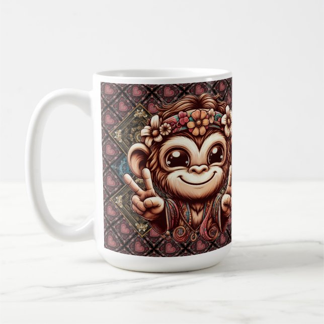 Taza De Café "Sara the Peace Monkey"  (Izquierda)
