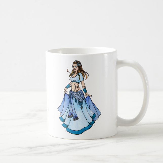 Taza De Café Sarah Blue Bellydancer (Derecha)