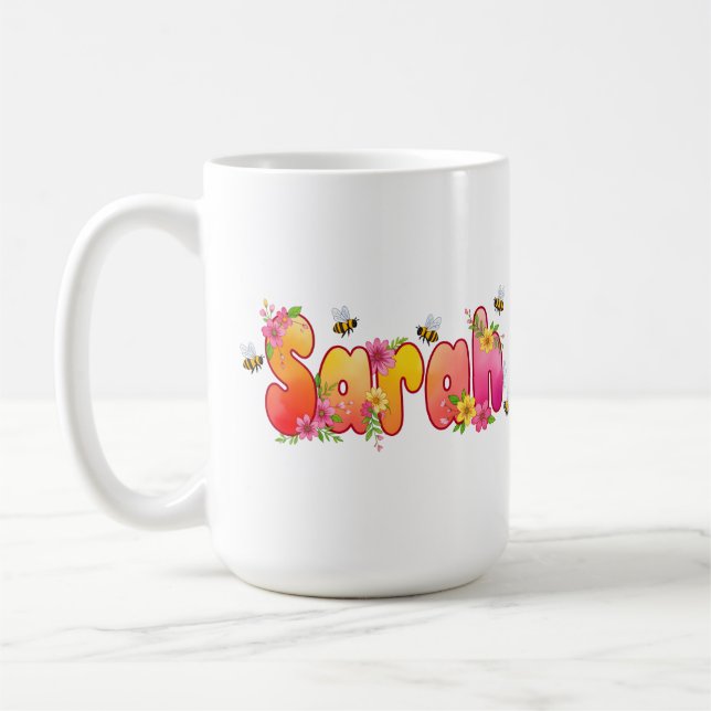Taza De Café Sarah - Floral and Bee Design Mug (Izquierda)
