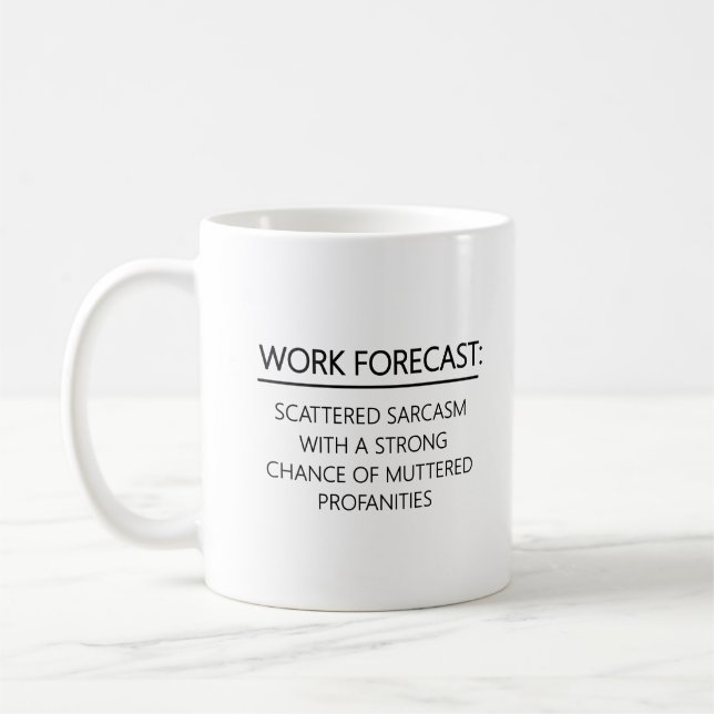 Taza De Café Sarcasmo de obrero de previsión laboral (Izquierda)