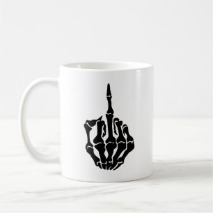 Taza De Café Sarcasmo del Dedo Medio Skeleton