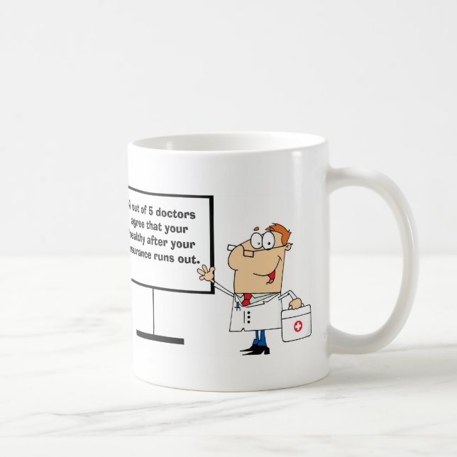 Taza De Café Sarcasmo del seguro médico (Derecha)