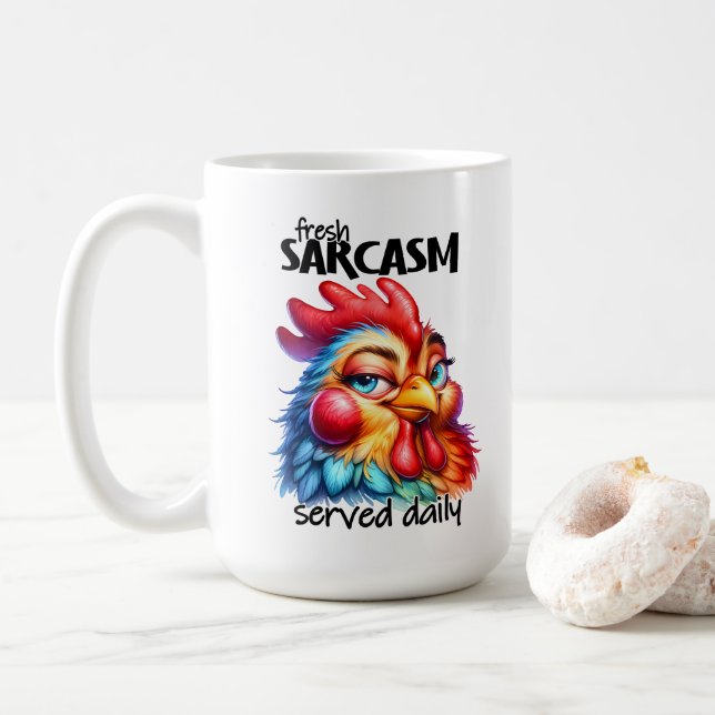 Taza De Café Sarcasmo Fresco (Con donut)