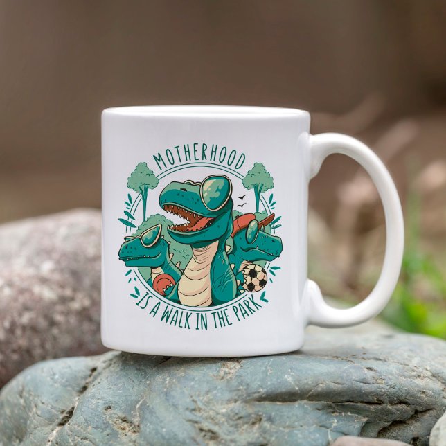 Taza De Café Sarcasmo Maternidad divertida Dino (Subido por el creador)