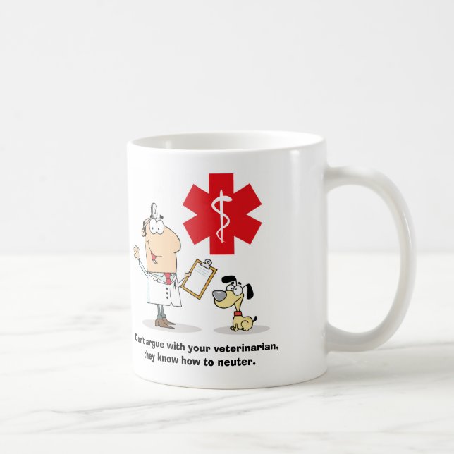 Taza De Café Sarcasmo neutral veterinario (Derecha)