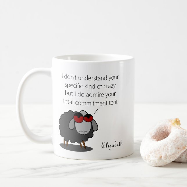 Taza De Café Sarcasmo personalizado gracioso loco humor ingenio (Con donut)