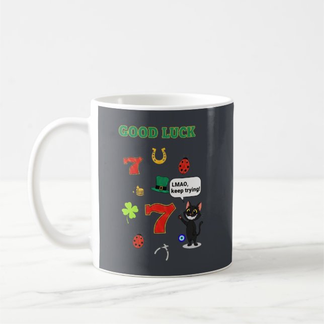 Taza De Café Sarcastic black cat &Lucky charms (Izquierda)