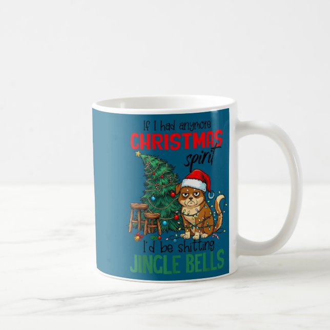 Taza De Café Sarcastic Dog Christmas Srit Ting Jingle Bells Hum (Derecha)