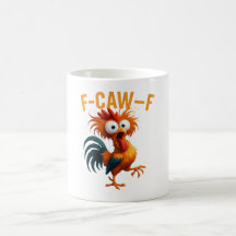 Taza de café sarcástica con gallo loco divertida F
