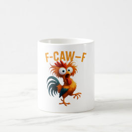 Taza de café sarcástica con gallo loco divertida F