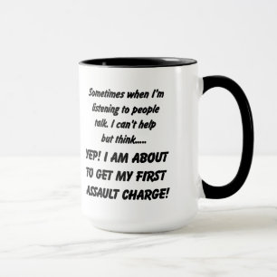 Taza de café sarcástica de la primera acusación