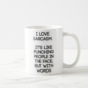Taza de café sarcástica divertida