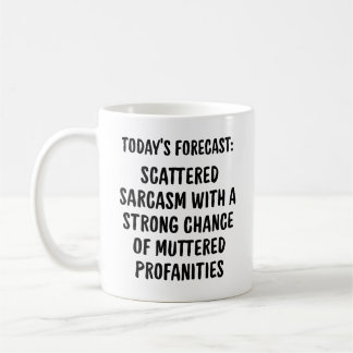 Taza de café sarcástica: un pronóstico diario humo