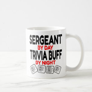 Taza De Café Sargento ama jugar Trivia