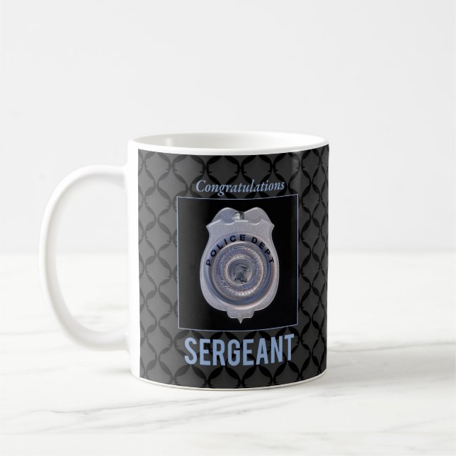 Taza De Café Sargento del Departamento de Policía: Felicitacion (Izquierda)