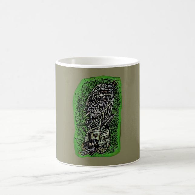 Taza De Café Sargento Zombie, por Brian Benson (Centro)