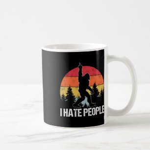 Taza De Café Sasquatch Dedo Medio Odio a la Gente Pie Grande Re