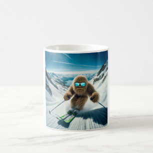 Taza De Café Sasquatch el esquiador
